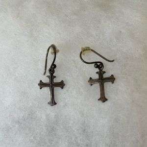 925 Cross Earrings